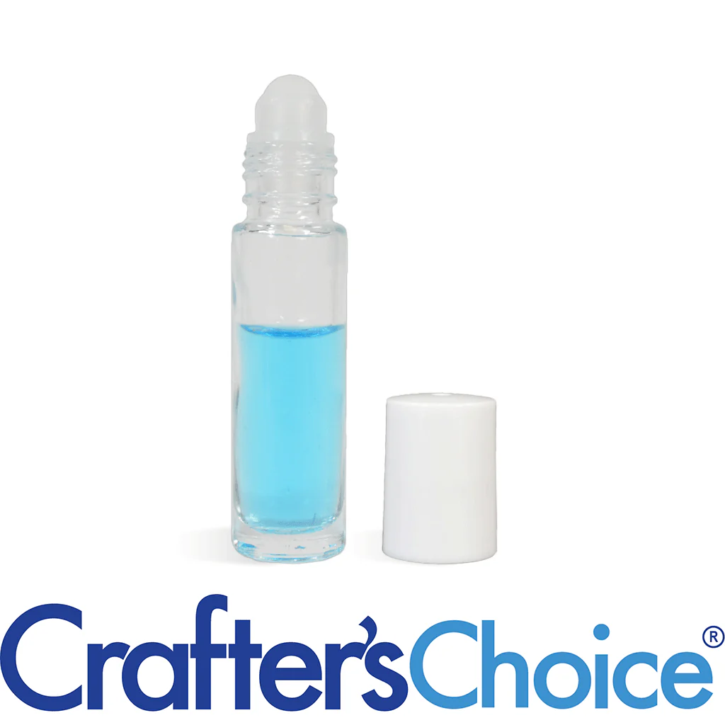 0.23 oz Glass Bottle Plastic Ball - White Cap