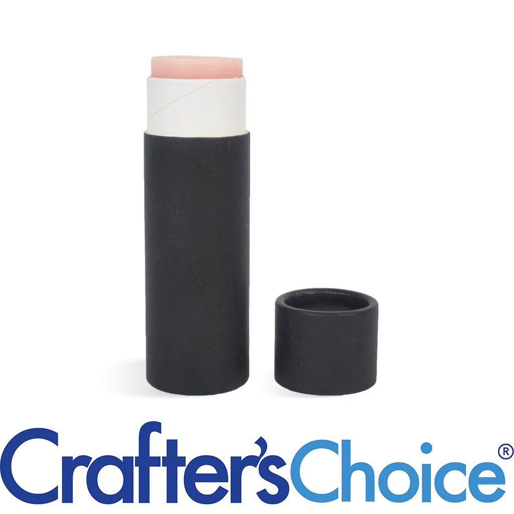 1 oz Black Paperboard Tube & Cap Set - Push Up