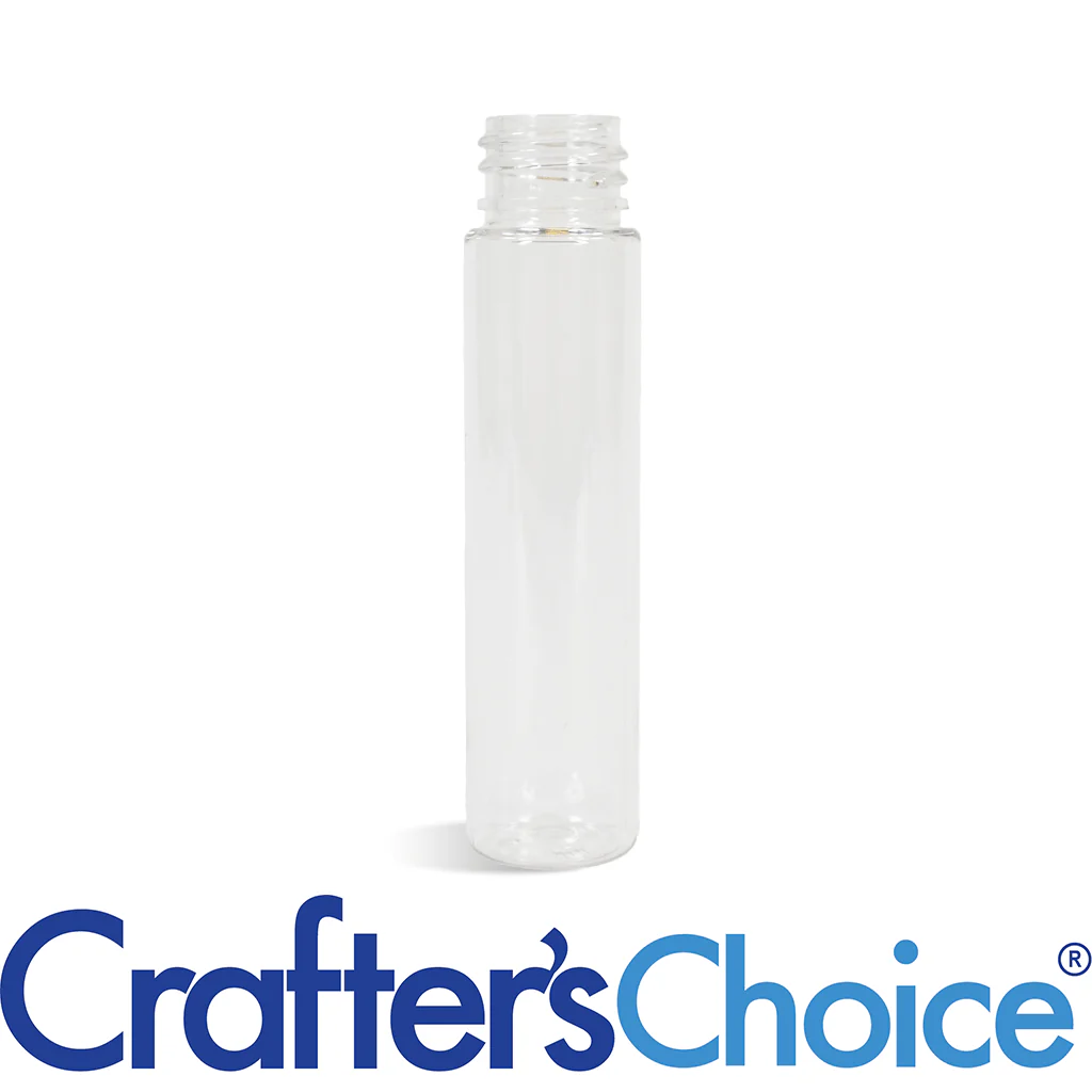 1 oz Clear Cylinder Round Plastic Bottle - 20/410