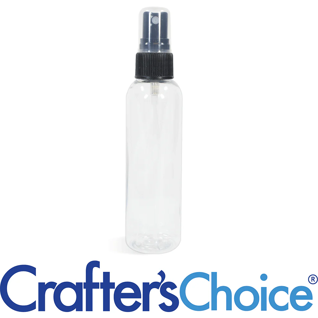 8 oz Clear Bullet with Black Ribbed Sprayer Set