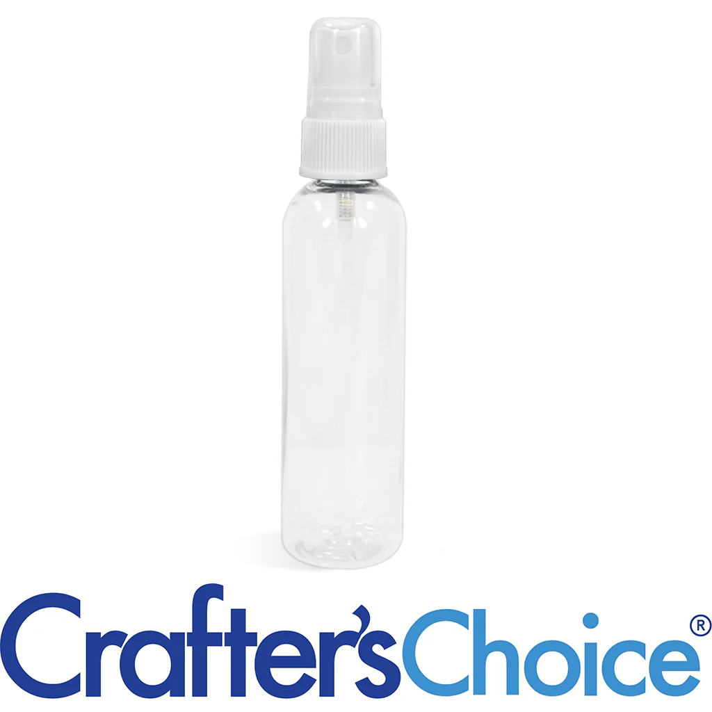 8 oz Clear Bullet with White Ribbed Sprayer Set