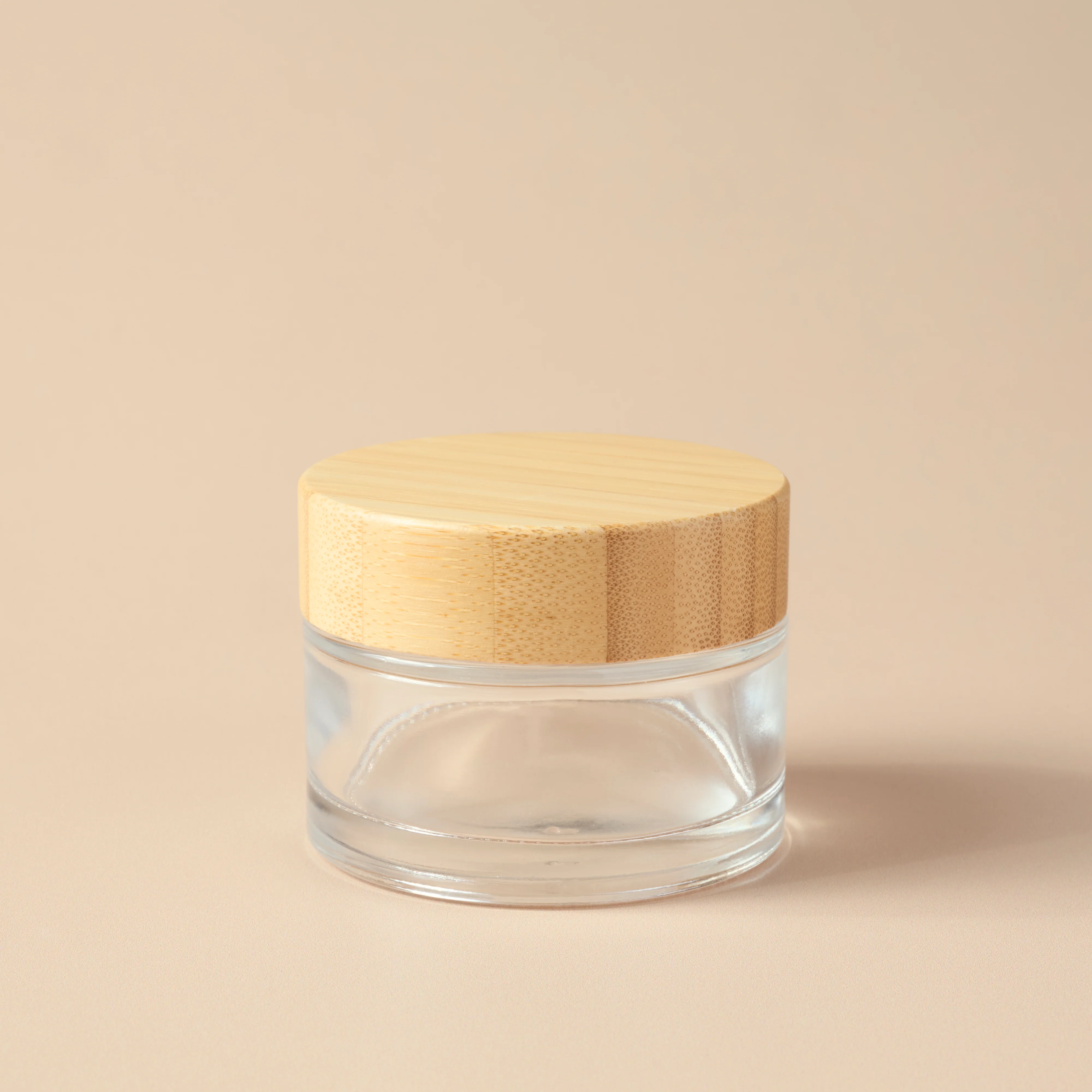 1.7 oz Clear Glass Jar & Bamboo Lid - Image 2