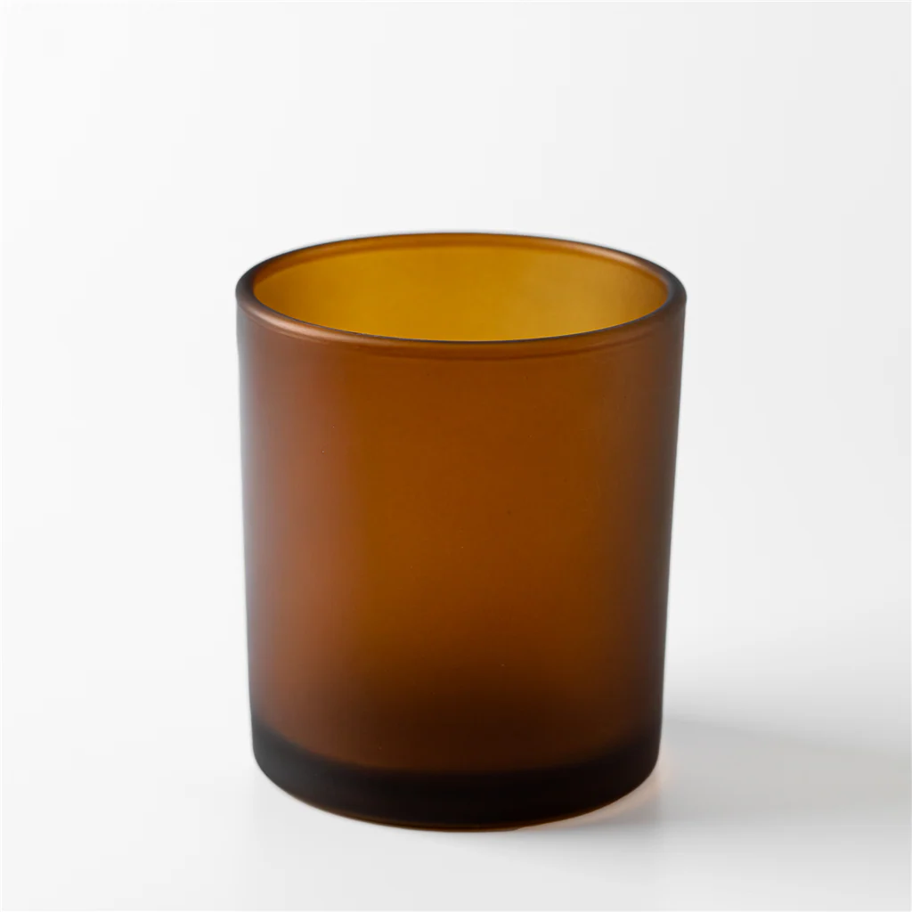 10 oz Frosted Amber Glass Tumbler Jar