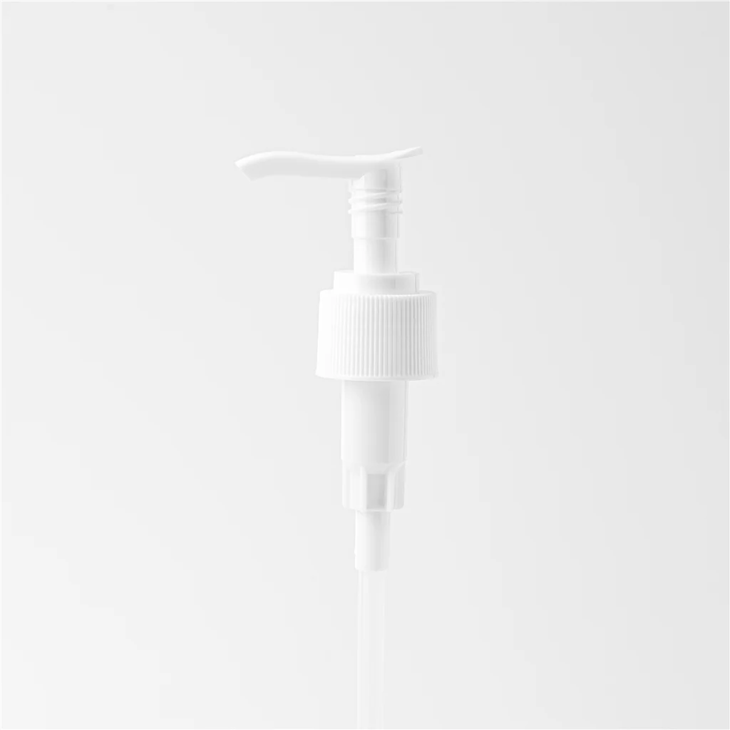 24/410 White Ribbed Lotion Pump Top