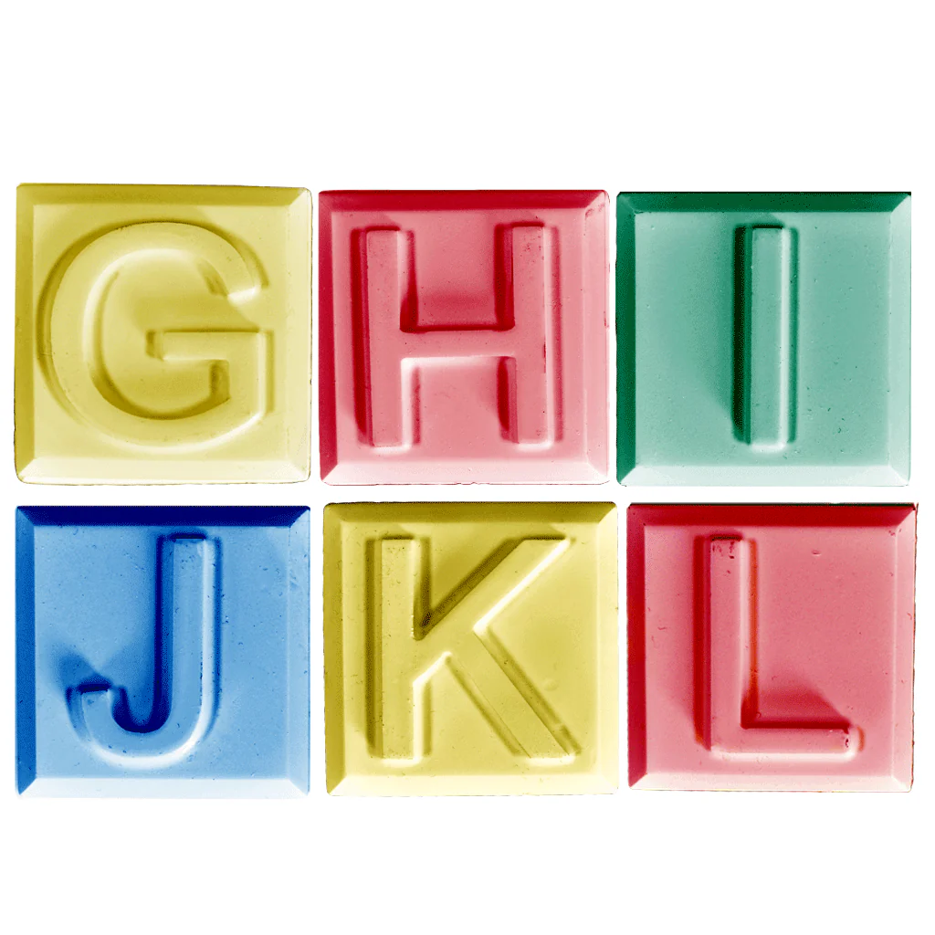 Alphabet Block Soap Mold - G to L (Special Order)