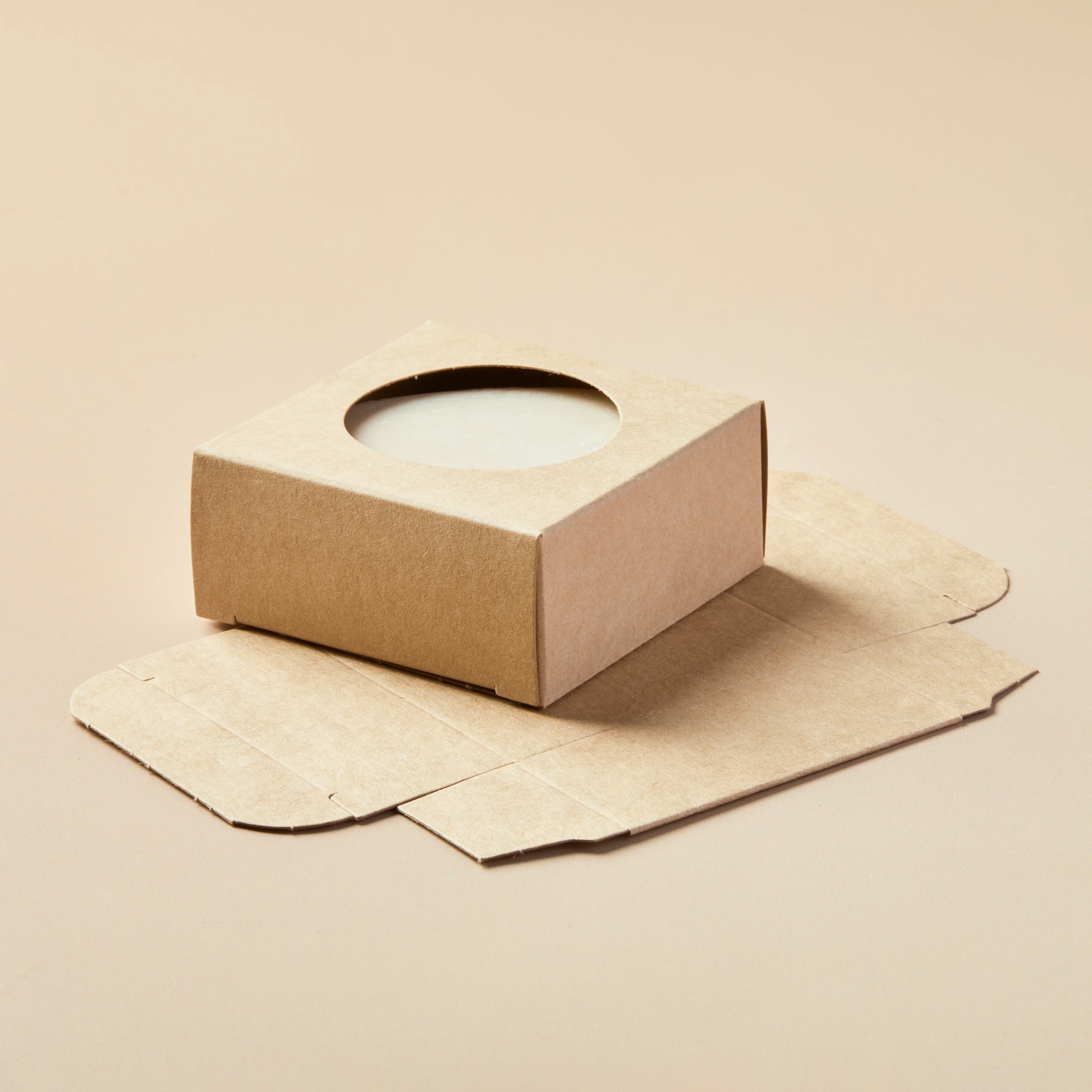 Soap Box - Square with Round Window (KRAFT COLOR) - Image 3