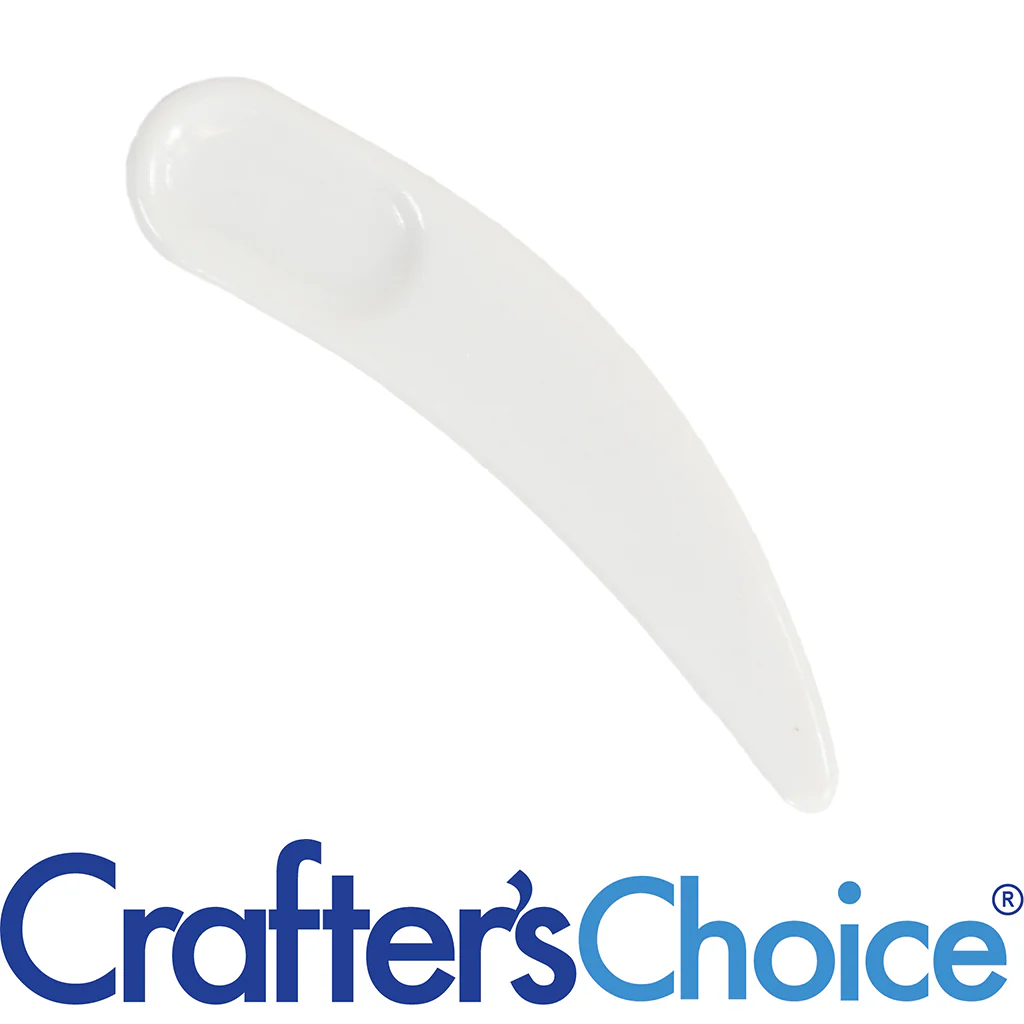 Spatula - 2.3" (Curved White Plastic)